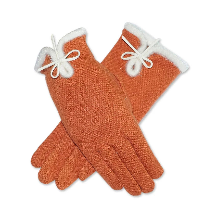 2017 Осень Зима Новые Модные женские кашемировые теплые перчатки с сенсорным