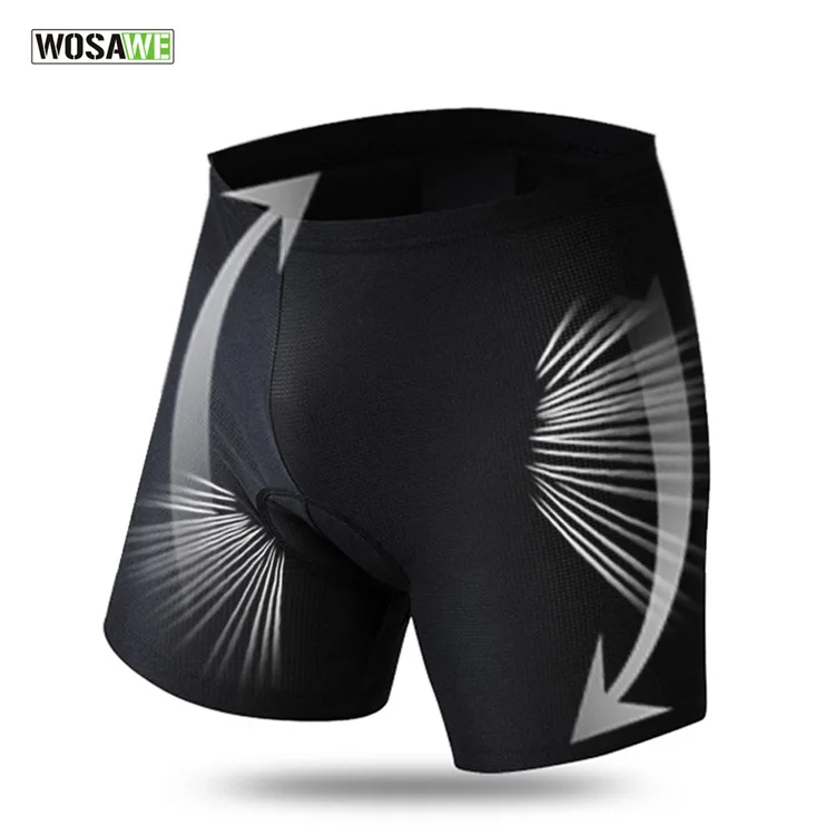 WOSAWE Men's Cycling Underwear Bicycle Mountain MTB Shorts Riding Bike Sport Compression Tights 5D Padded | Спорт и развлечения