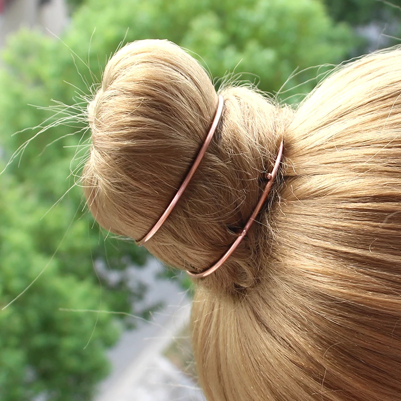 Держатель для пучка ручной работы из розового золота бохо волос вилка