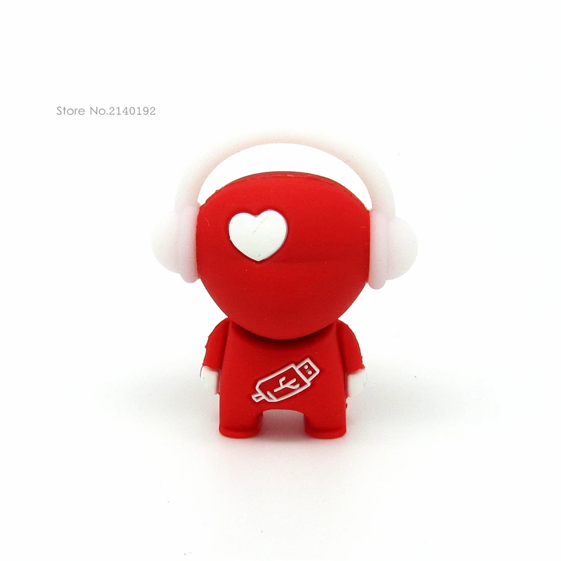 С рисунком из мультфильма любящее сердце музыка человек USB флеш накопитель красный 4 ГБ 8 оперативной памяти