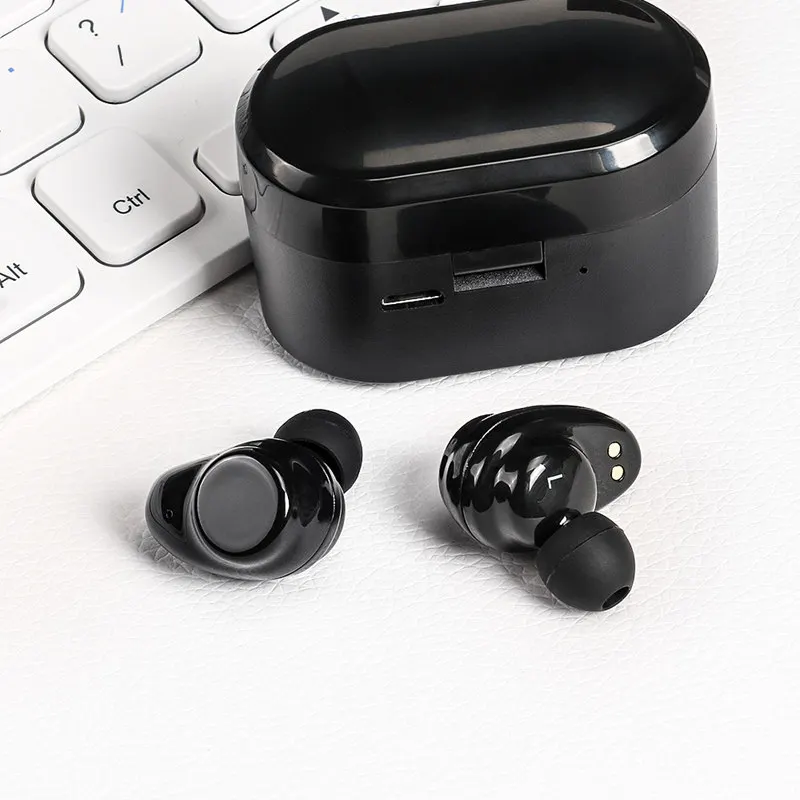Black Bluetooth touch Управление Hi-Fi наушники с микрофоном, Langsdom X7 СПЦ Беспроводной наушники стерео микрофон для телефона с Зарядное устройство коробка - Цвет: Black