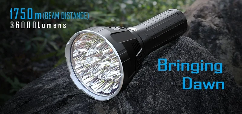

IMALENT R90TS Big Flashlight High Power LED CREE XHP70 36000 Lumens Long Throw Flash light 21700 Battery Intelligent Charging