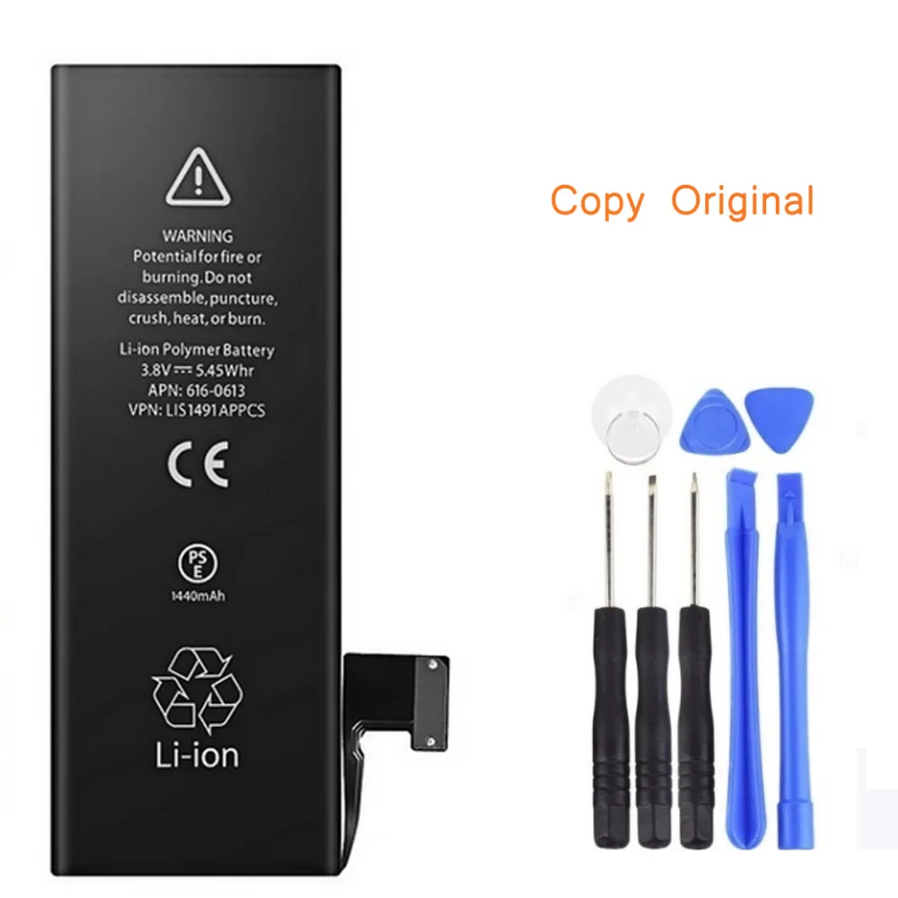 2020 100% оригинальный FERISING Новый аккумулятор для телефона iPhone 5 5G емкость 0 цикл I5