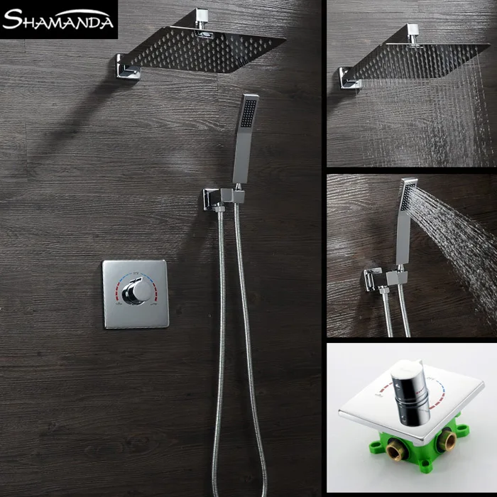 Бесплатная доставка латунный настенный смеситель для ванны квадратный