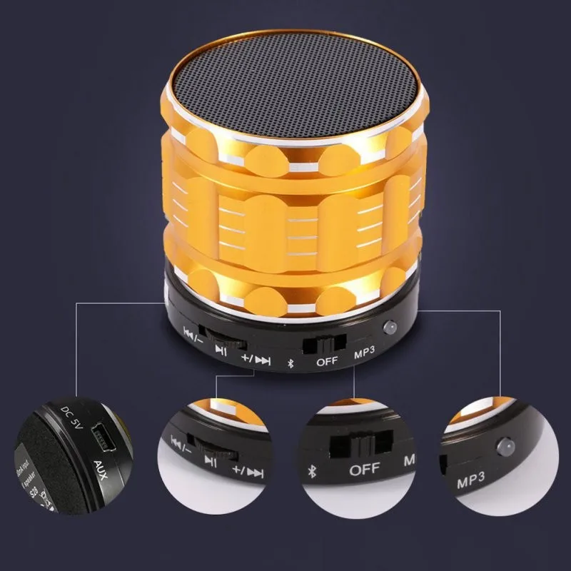 Лидер продаж! Портативный bluetooth динамики металлические стальные беспроводной