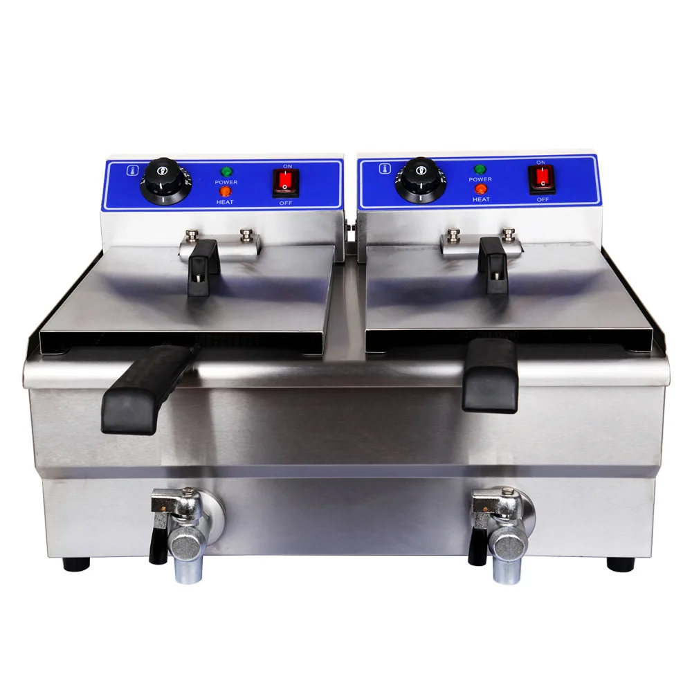 (Ship from AU) 20L Commercial Electric Deep Fryer Frying Countertop Basket Chip Cooker with Timer | Бытовая техника