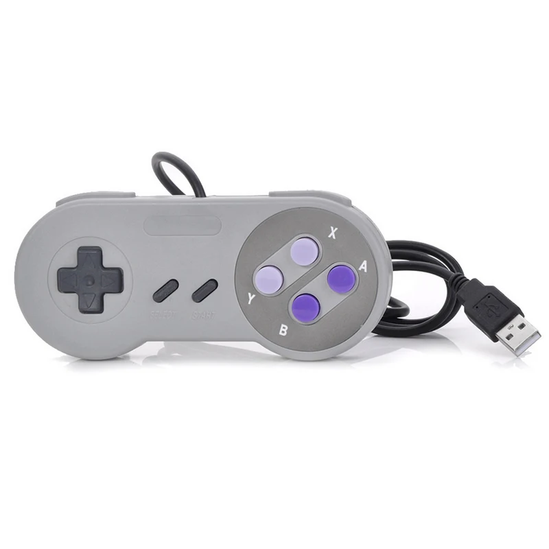 Портативный игровой джойстик в стиле ретро USB контроллер для SNES подходит Windows ПК