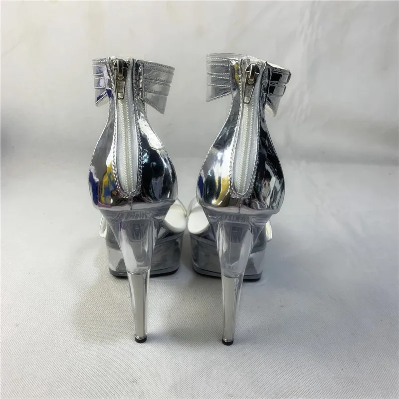 Популярные пикантные босоножки принцессы с открытым носком для ночного клуба на