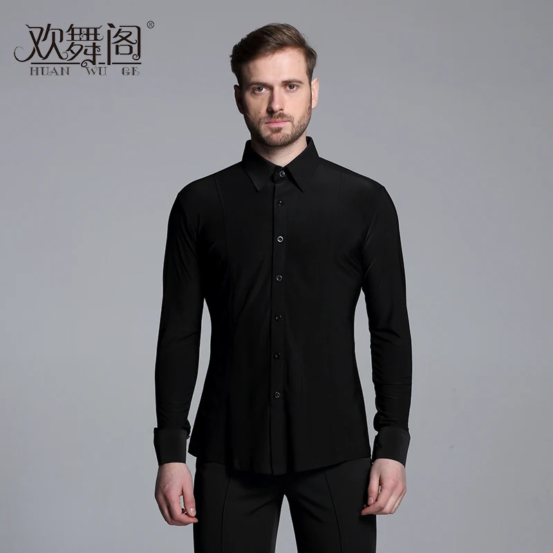 

men modern Latin dance long sleeve shirt