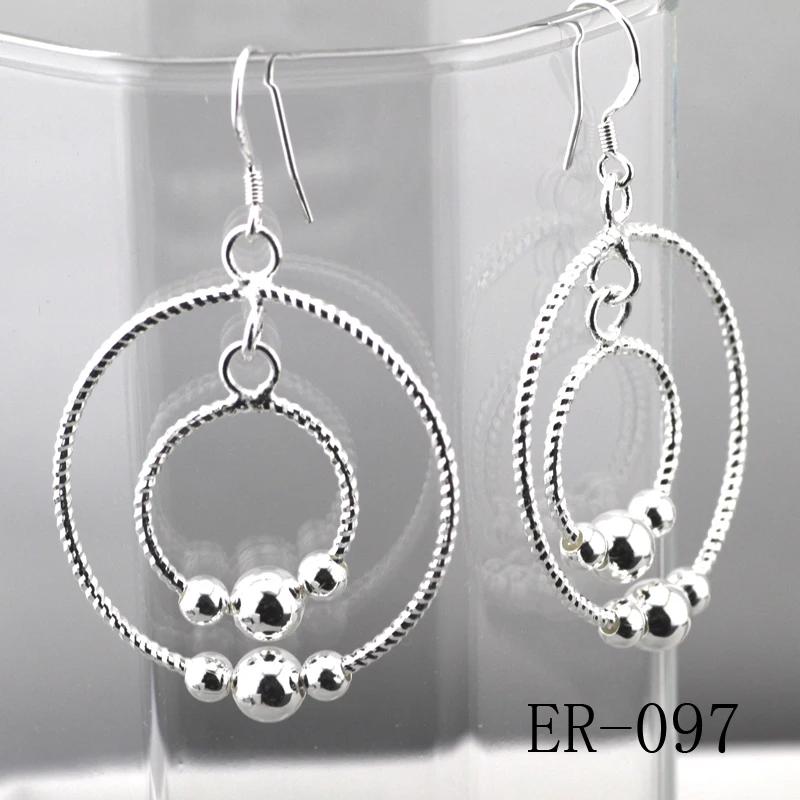 2017 vintage jewelry exquisite 925 sterling silver eardrop modern beautiful for female charm pendants ER-097 | Украшения и