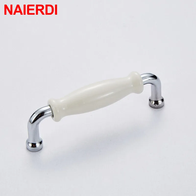 Современные керамические ручки для шкафов ящиков NAIERDI из цинкового сплава яркие
