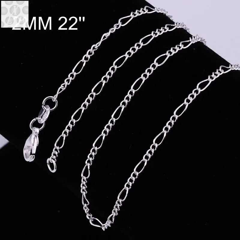 

C013-22 Hot sale fashion different sizes N925 Silver color snake chain