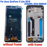 6 0 inch full lcd display touch screen digitizer assembly with frame for asus zenfone 5 lite 2018 zc600kl s630 sdm630 phone