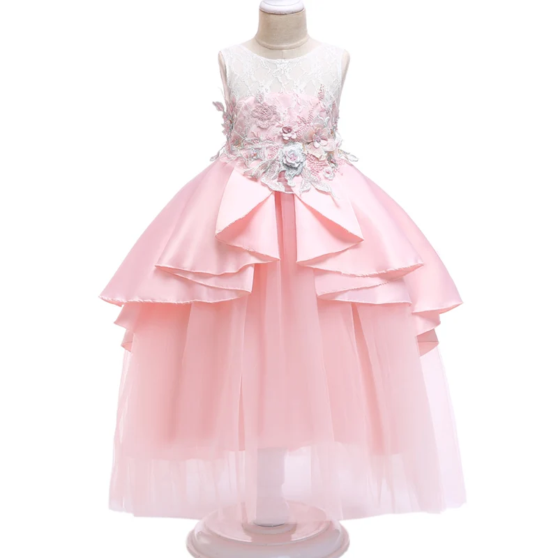 Красивое платье принцессы с цветами женское для вечеринок элегантное вышивкой в