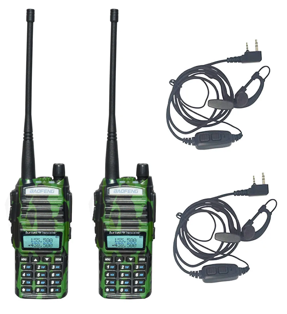 cam add earphone 2 шт./компл. Портативный двух-передающая радиоустановка UV 82 Dual PTT радио BaoFeng UV-82 двухдиапазонный двухстороннее радио приемопередатчик+ 771 антенна - Цвет: cam add earphone