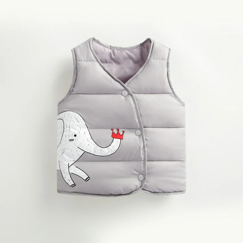BibiCola/Осенний жилет для девочек и мальчиков зимняя теплая детская верхняя одежда