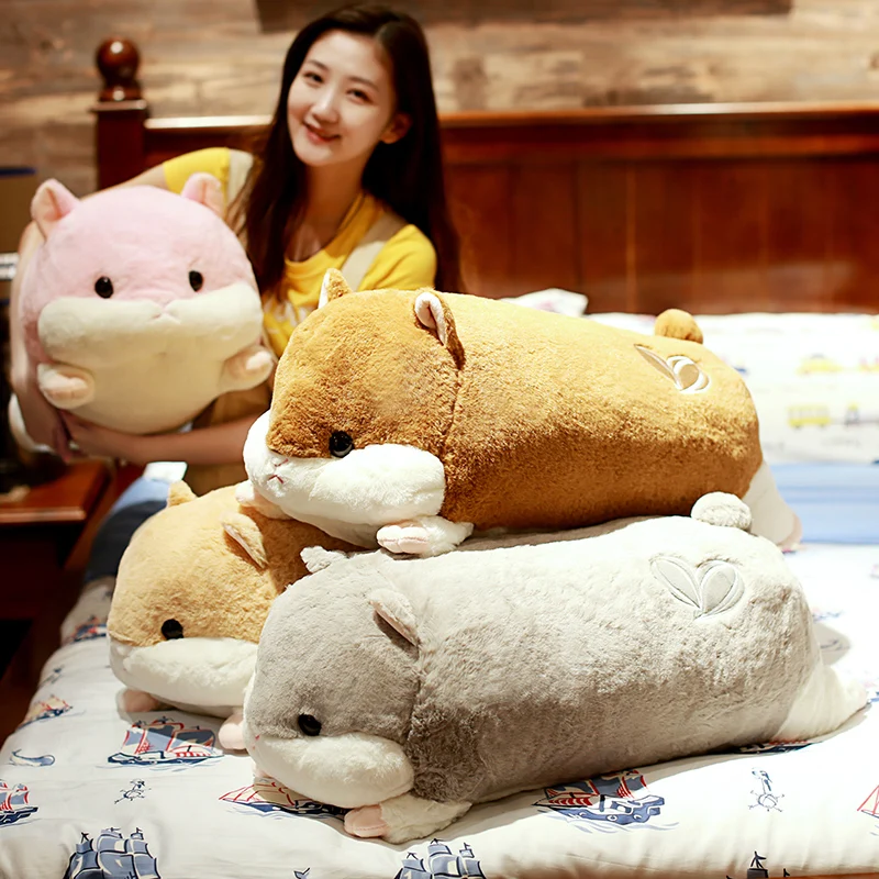 90cm Cartoon Winter Hand Warm Hamster Plush Toy Soft Cute Stuffed Animals Pillow Kids Birthday Gifts Home Decor | Игрушки и хобби