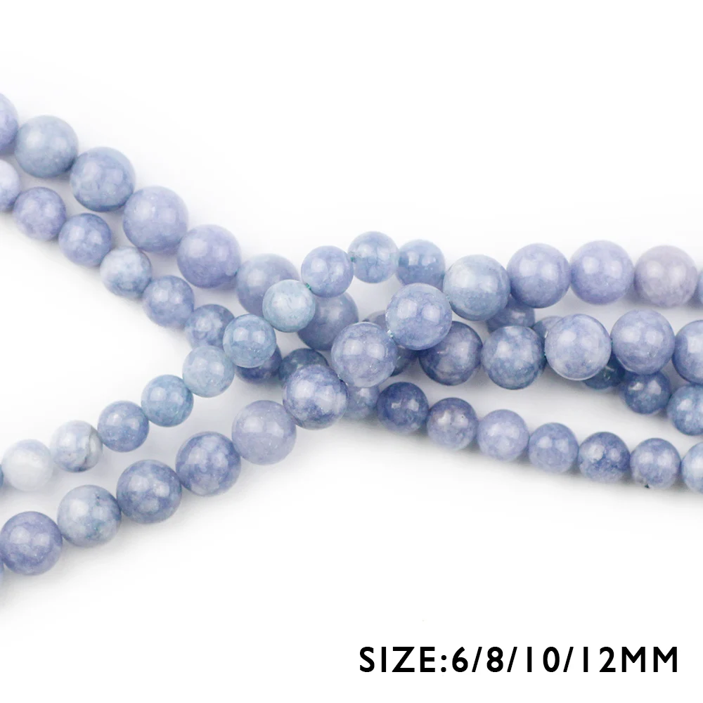 WLYeeS натуральный камень Royalblue sea Stone 6 8 10 12 мм Синий Круглый свободный космический
