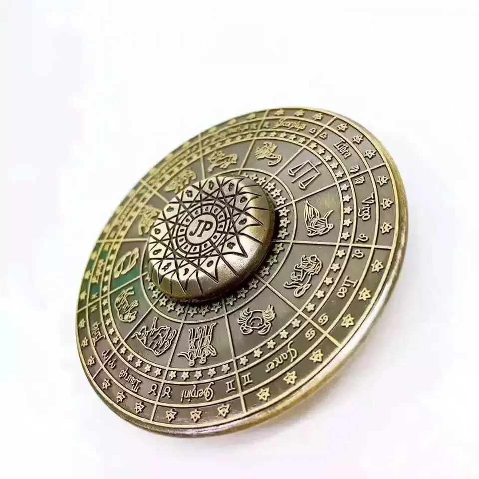 Фиджет игрушка Египетский Знак зодиака Мумия 12 Созвездие UFO ручной счетчик палец стресс Спиннер