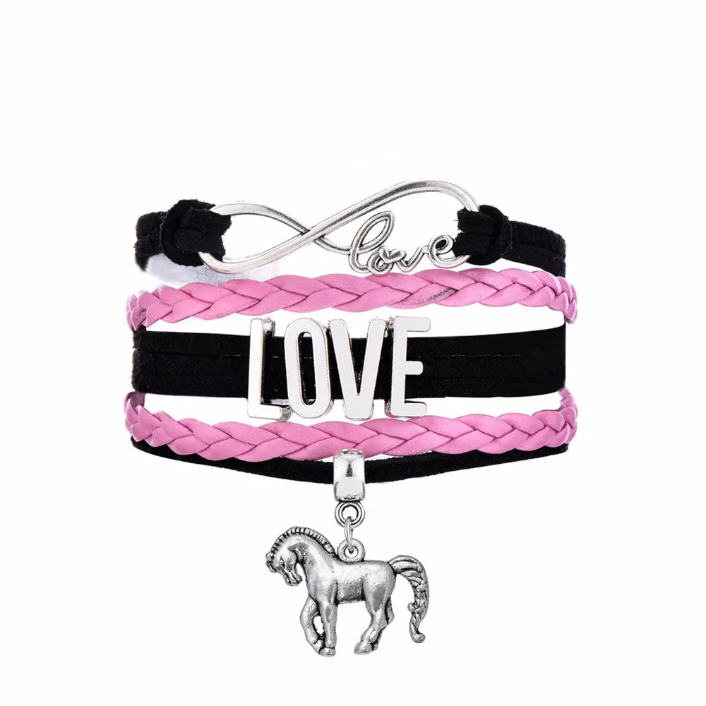 Skyrim регулируемый браслет-шарма Послушная лошадь и Бесконечная любовь животное
