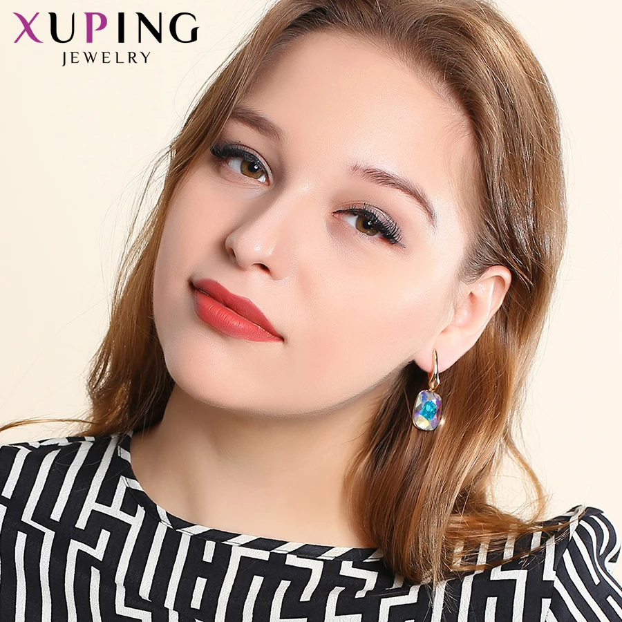 Xuping ювелирные изделия Роскошные обручи серьги кристаллы от Swarovski Бесплатный подарок упаковка на День Матери подарки для женщин девочек S150-20555
