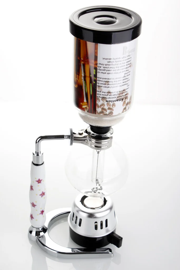 Fancy Vacuum coffee maker syphon pot tea for brewing 3/5cups blossom handle |