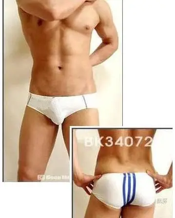 

Private customized BOYTHOR Male tight low-waist white triangle swimming trunks sexy swimwear swimming pants quick-drying shorts