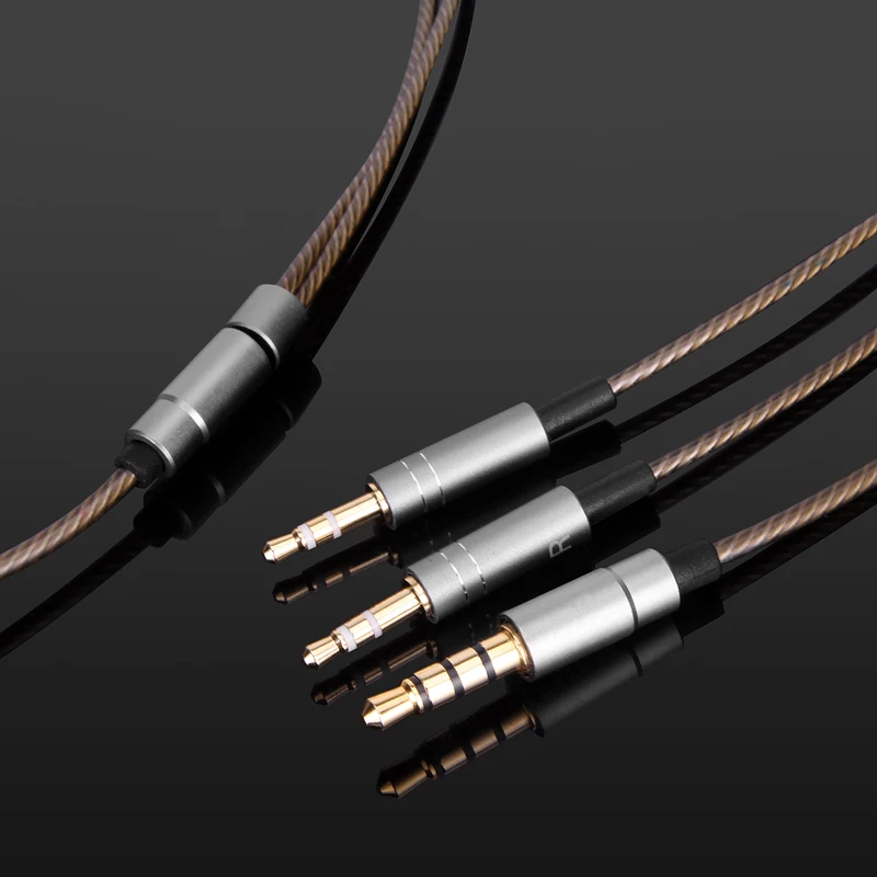 Посеребренный аудиокабель с микрофоном для наушников Sol РЕСПУБЛИКА Master Track HD V8 V10