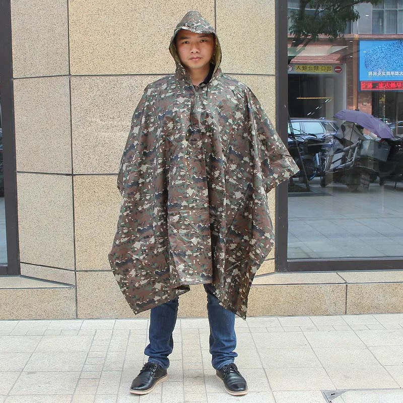 Digital Camouflage Мужской военный непромокаемый Камуфляжный дождевик, водонепроницаемый дождевик, мужской дождевик, Женский дождевик, дождевик для мотоцикла, дождевик - Цвет: Digital Camouflage