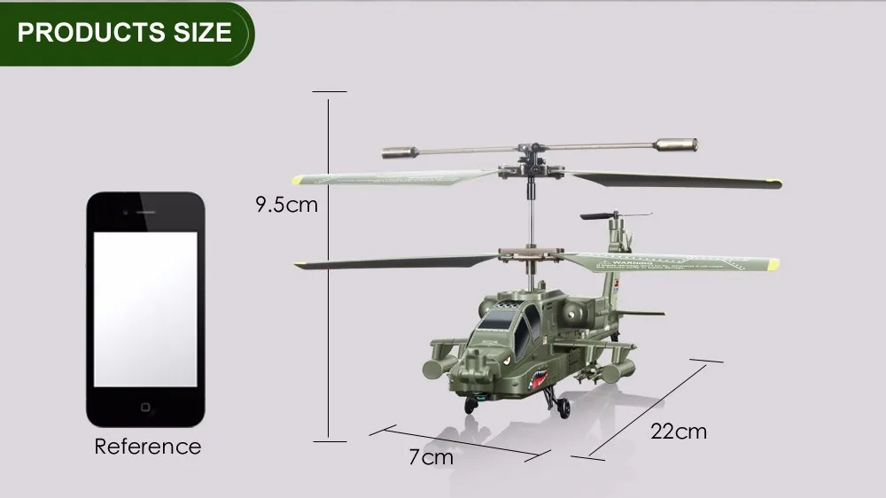 3.5CH Радиоуправляемый вертолет S109G AH-64 боевые самолеты Apache моделирование с светодиодный светильник летающие радиоуправляемые игрушки