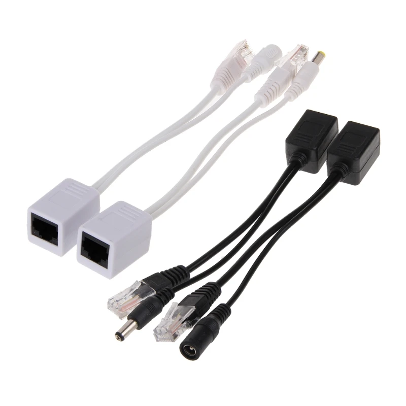 Набор кабелей адаптеров RJ45 для инжектора POE пассивное питание через Ethernet 12 48 В