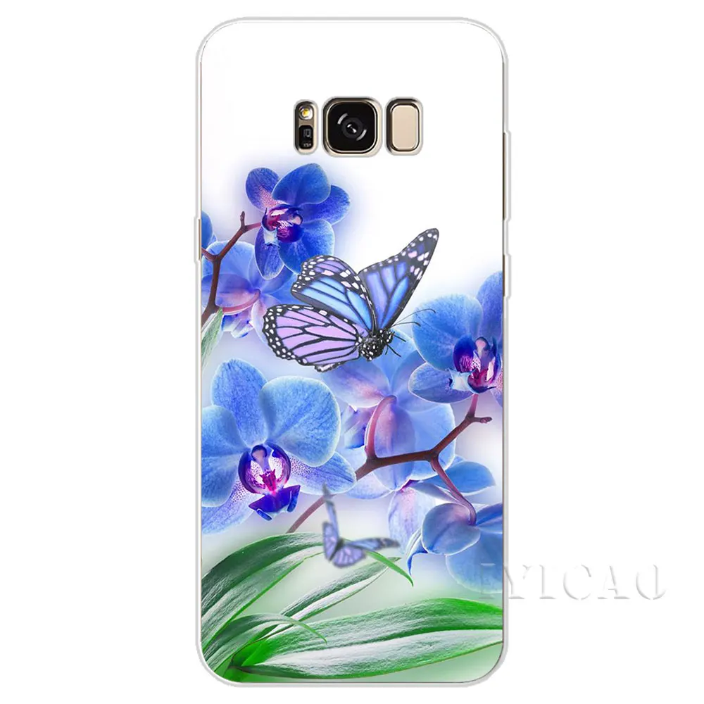 IYICAO цветы орхидеи жесткий чехол для Samsung Galaxy S6 S7 край S8 S9 S10 плюс S10e Note 8 9