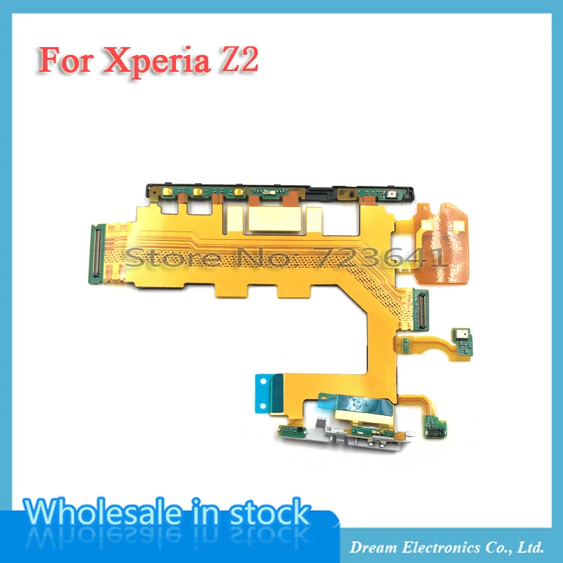 MXHOBIC 5 шт./лот кнопка регулировки громкости и гибкий микрофон для Sony Xperia Z2 D6503 D6502