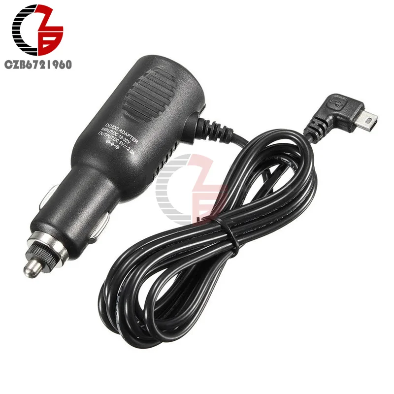 Мини USB автомобильный DC 5V 2A зарядное устройство адаптер Шнур кабель для DVR Garmin GPS