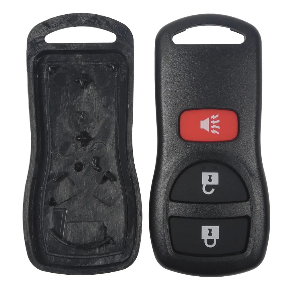 jingyuqin 10p 3 Button Remote Entry Car Key Fob Shell Case Cover For Nissan Armada Xterra Pathfinder Frontier Quest Titan Murano|cover for|cover