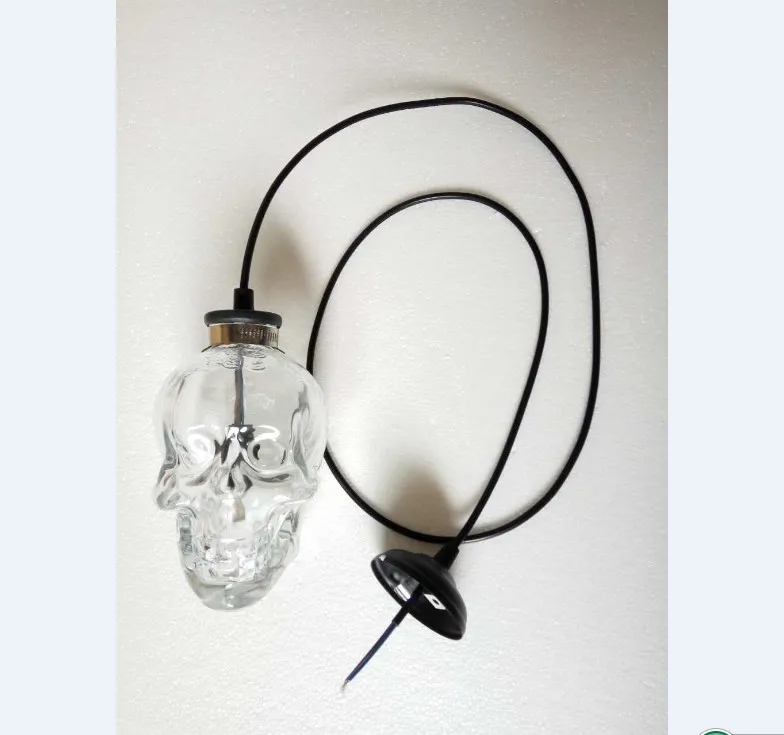 Loft Vintage Skull Glass Bottle Totenkopf Lampe Pendant Light Fixtures Lamparas Lamp Hanglamp Bar Lampada Bottiglia | Освещение