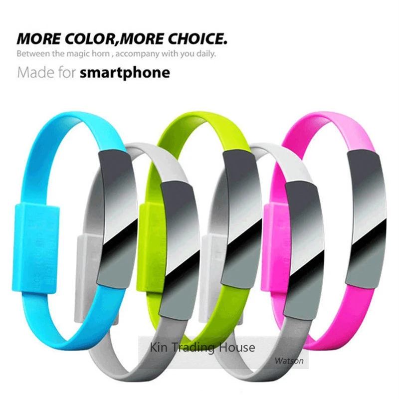 Данных Зарядное устройство кабель для iPhone Мини короткие плоские браслет Micro