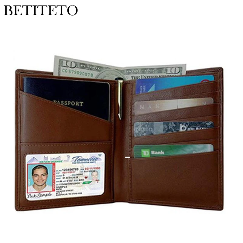 Betiteto натуральная кожа Обложка для паспорта мужская на паспорт ID кредитный