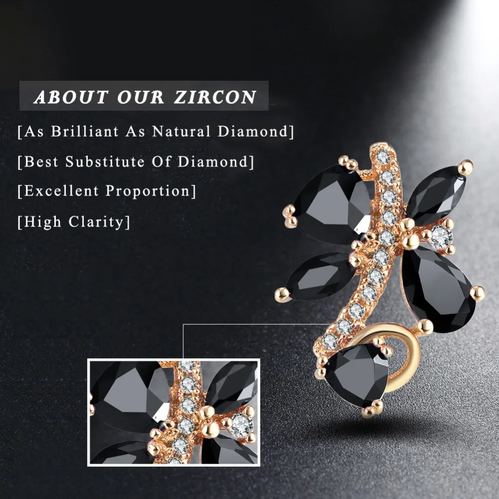ORSA JEWELS, роскошные серьги-гвоздики для женщин, пять цветов, AAA кубический циркон, дополнительные вечерние серьги, модные женские ювелирные изделия OME56