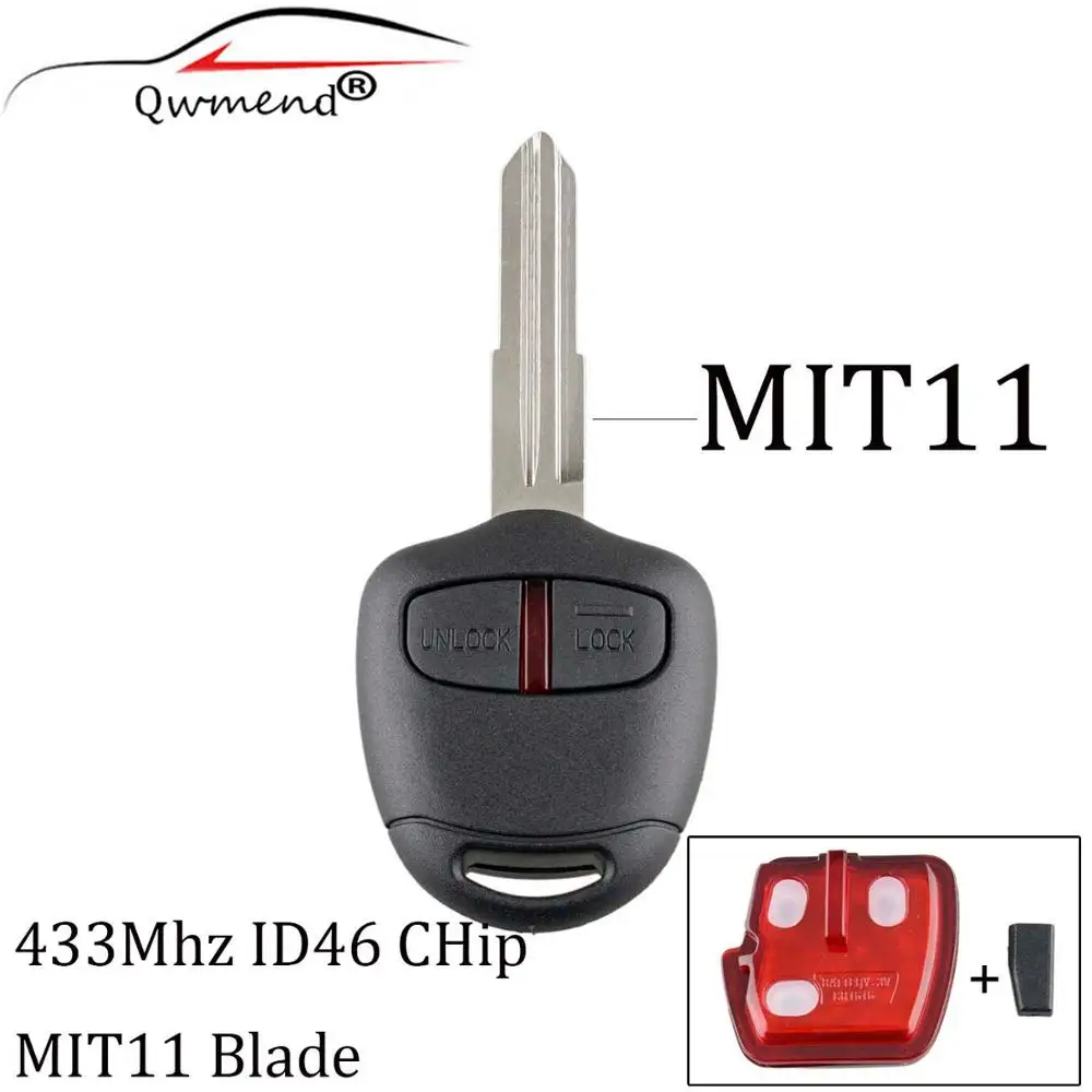2 кнопки Автомобильный Дистанционный ключ для Mitsubishi Outlander Pajero Montero Triton ASX Lancer умный