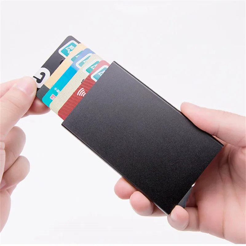 ZOVYVOL Rfid Блокировка Автоматический алюминиевый тонкий мужской кошелек мужской мини тонкий бумажник для карт ID Держатели кошелек маленькие кошельки