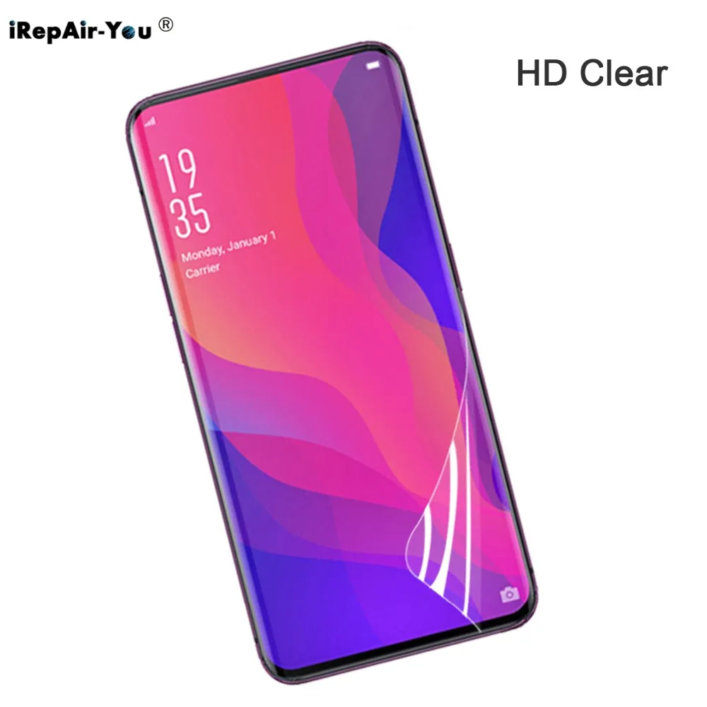 10D мягкая ТПУ Гидрогелевая пленка для OPPO Find X Reno 10 R15 R17 Pro RX17 Neo A3 A5 F5 F9 F7 Nano HD полное покрытие экрана Защитная пленка
