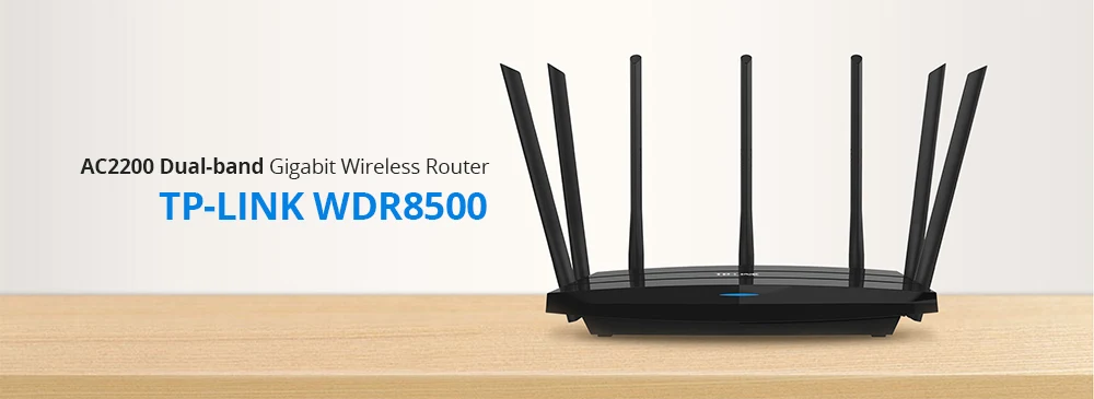 TP LINK WDR8500 Roteador беспроводной Wifi роутер 2,4G/5 GHz двухдиапазонный гигабитный 2200 Мбит/с TP-Link TL-WDR8500 Wi-Fi ретранслятор 7 антенн