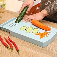 the drawer type storage block cutting board with double slice grater chopping board 31 522 54cm