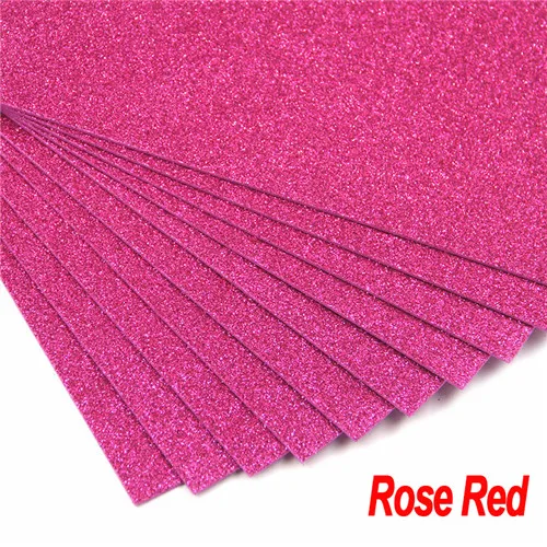 Rose 10 шт./лот 20*30 см губчатая бумага блестящая вспышка ручной работы EVA пены бумажные листы детский сад DIY Ремесло бумажные листы без клея - Цвет: Rose