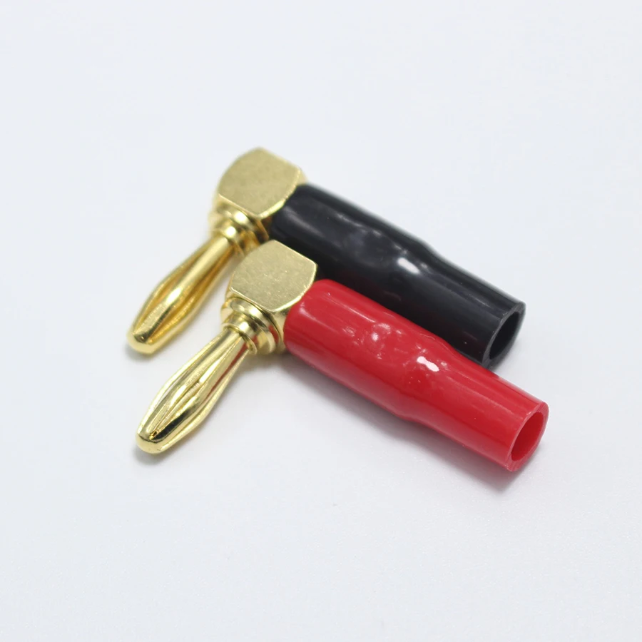 2pcs Universal 4mm L Banana Plug For Audio Video/Test Adapter Car-styling Red Black Motorcycle Automobile Accessories Hot Sale |