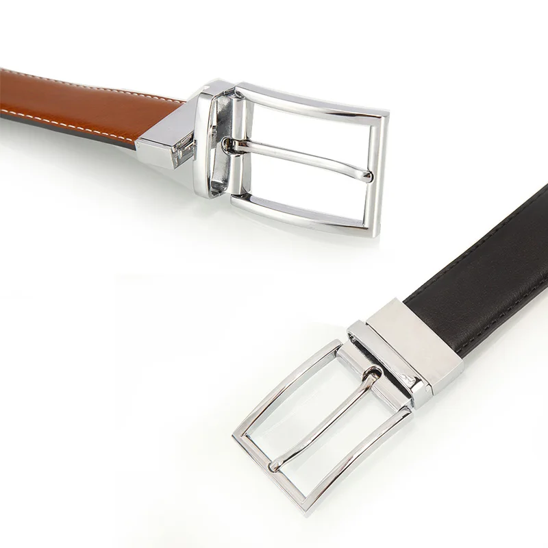Корейский Дизайн Модный весенний кожаный ремень для мужчин с пряжкой двойным