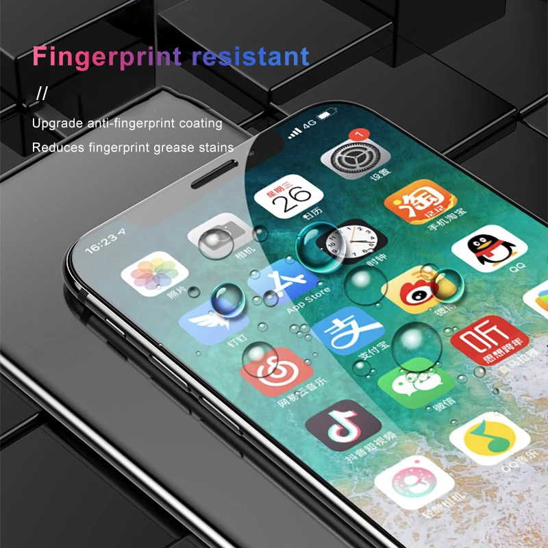 AOXIN 9H полное покрытие закаленное стекло для iPhone X XR Xs Max защита экрана Apple s