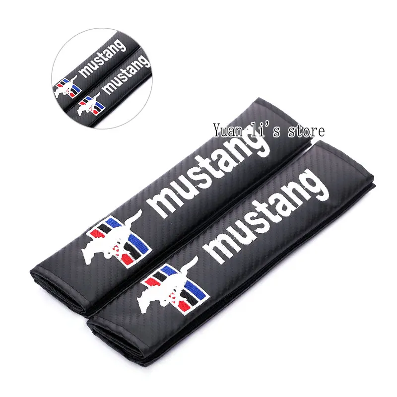 

1 Pair Car Seat Modified Parts Carbon Fiber Seat Belt Shoulder Pads FOR Car Accessories