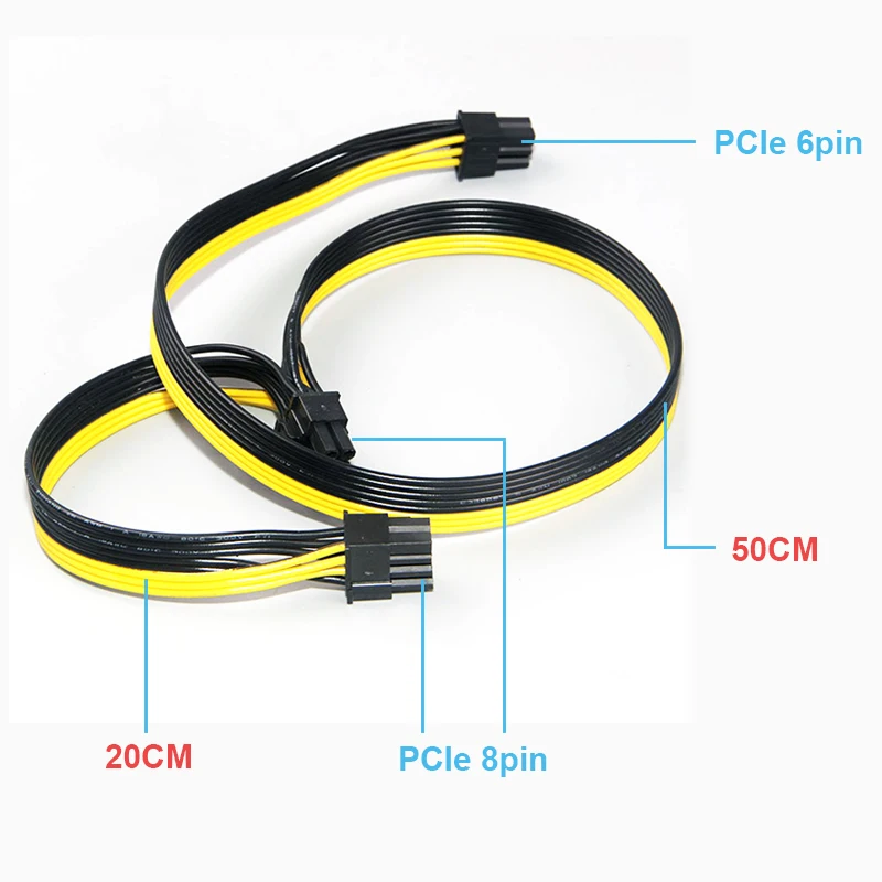Модульный блок питания кабели PCI e Molex 6pin к 2 8 pin 6 + 2pin Express внутренний сплиттер